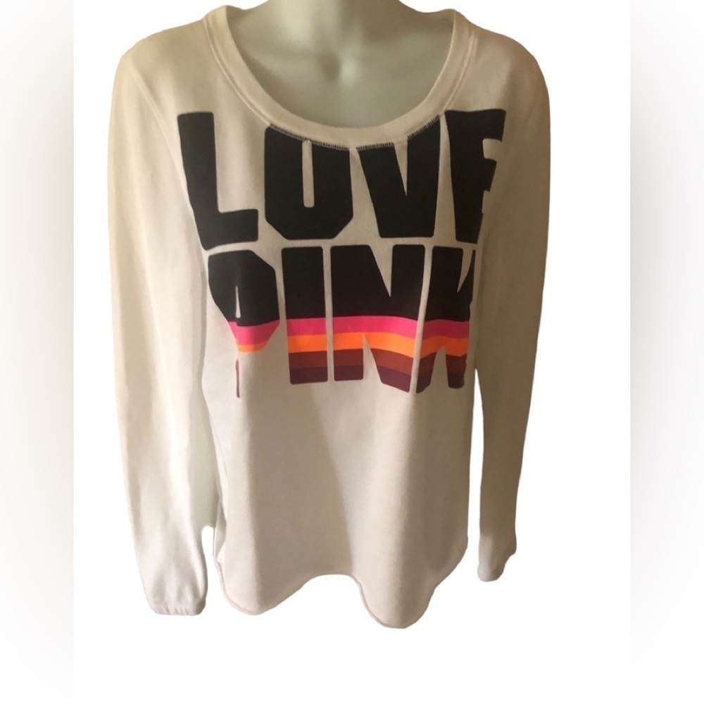 PINK Victoria's Secret Women's Long Sleeve Top - White